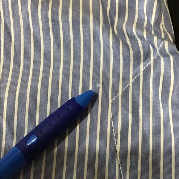 Zara Woman Blue White Striped High Low Tunic Blouse M - Picture 7 of 15